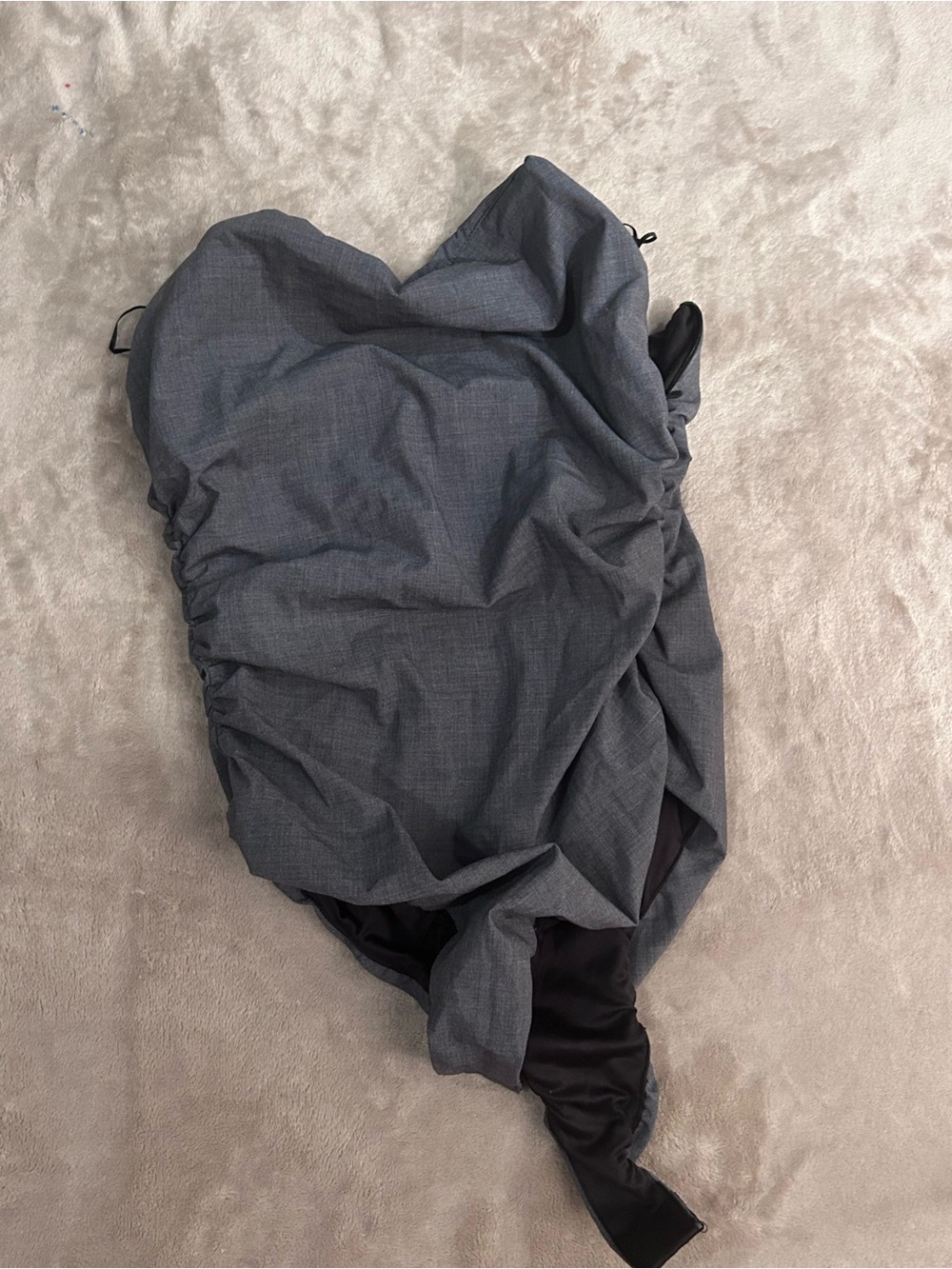 Zara light gray strapless jumpsuit